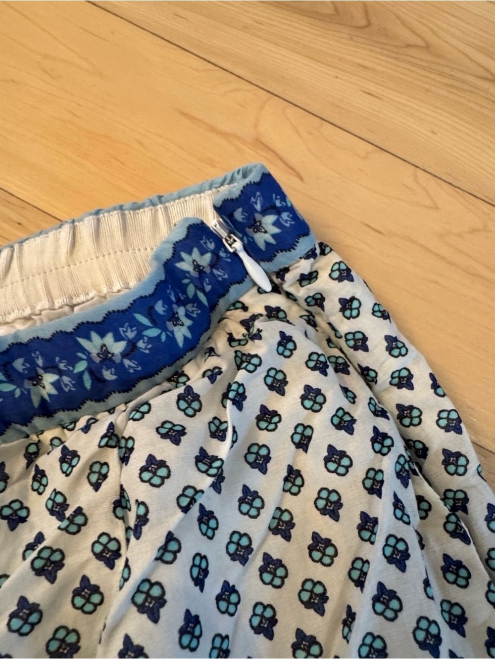 J. Crew Blue and White Printed Cotton Maxi Skirt - Picture 5 of 8